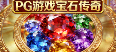 PG游戏宝石传奇封面，闪耀的宝石与金色边框